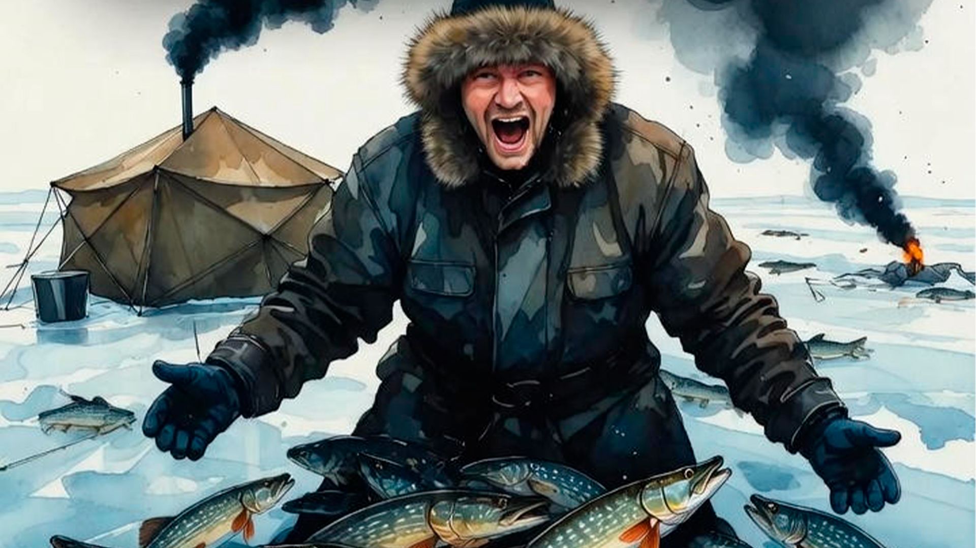 Лучшая зимняя рыбалка Красноярского края, Улюколь 2025 - полный отчёт. Зимняя рыбалка.Fishing. смотреть онлайн