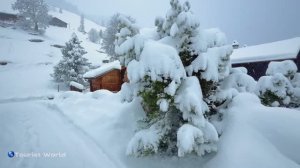 Жизнь в изолированной швейцарской деревне зимой❄️Сильный снегопад в швейцарской горной деревне🇨🇭🏡