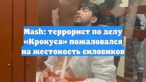 Mash: террорист по делу «Крокуса» пожаловался на жестокость силовиков