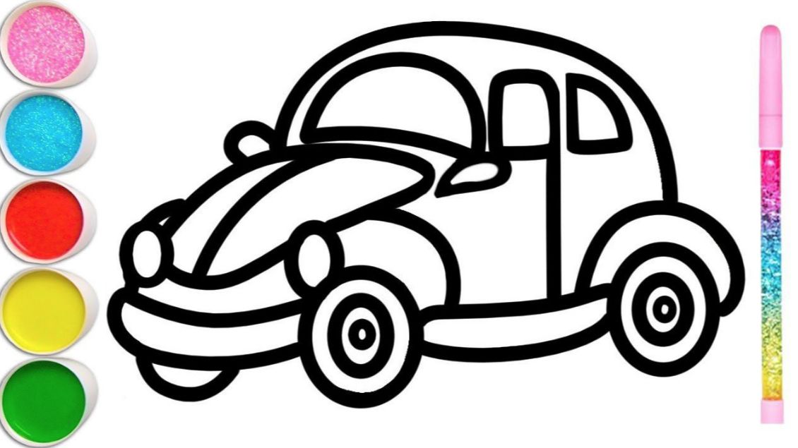 Мультик- как нарисовать МАШИНКУ для детей! Рисование и раскраска для детей МАШИНКИ смотреть онлайн