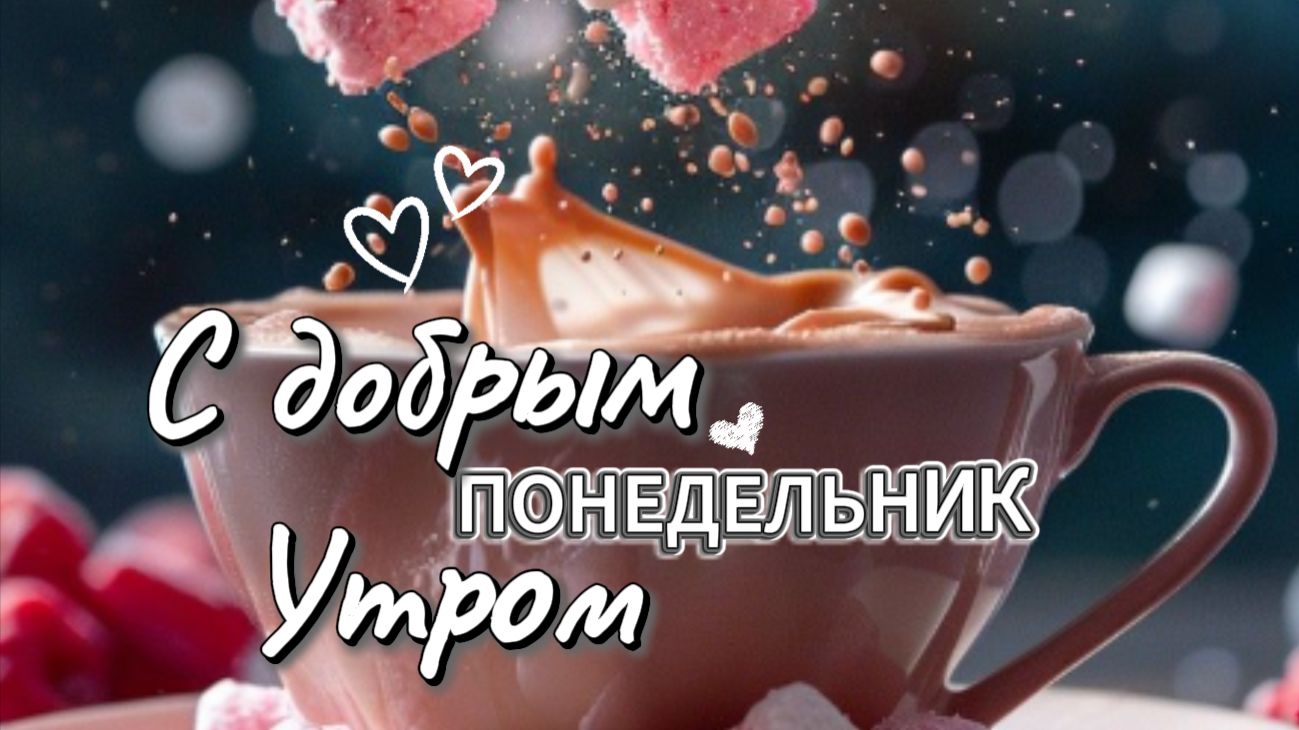 Красивые пожелания утро понедельника видео-открытка друзьям
