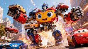 Машинки объединяются в ГИГАНТСКОГО РОБОТА 😱🤖