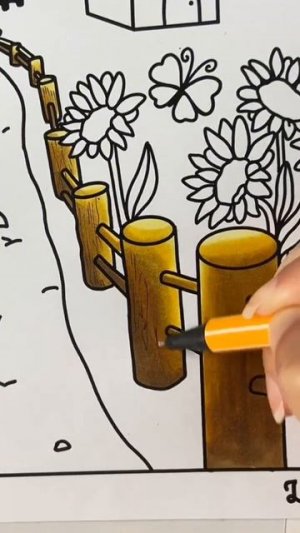 Осенняя прогулка раскраска