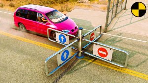 Машины vs Турникет! - BeamNG.drive игра про машины