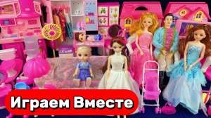 Играем в куклы ! Кукольный домик Барби ! Заботимся о малыше Барби ! Видео для детей 🌸