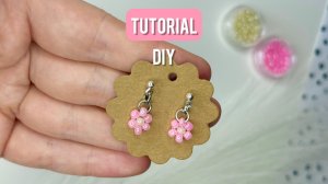 Сережки из бисера в виде цветочка 🌸 Простой мастер-класс для новичков | Украшения своими руками