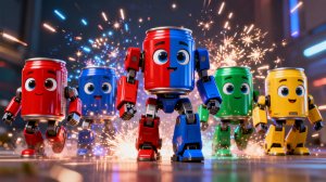 ЦВЕТНЫЕ БАНКИ 🥫➡️🤖 Роботы-трансформеры оживают!