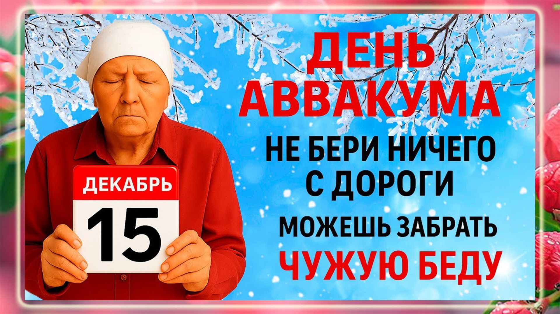 15 декабря - День Аввакума. Что нельзя делать 15 декабря? Народные Традиции и Приметы Дня. смотреть онлайн