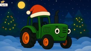 ДЕТСКИЙ МУЛЬТИК ПРО НОВОГОДНИЙ ЗЕЛЕНЫЙ ТРАКТОР. ПЕСЕНКА ПРО СИНИЙ ТРАКТОР ДЛЯ ДЕТЕЙ.