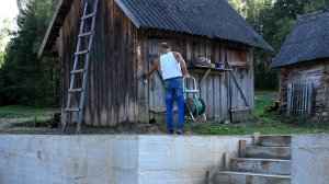 Ремонт старого дома.  Последний рывок, стены дома готовы. Лесная хижина.