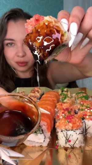 Mukbang ASMR|Подписывайтесь на канал🍣✨ 💜✨