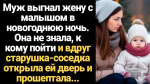 ИСТОРИИ ИЗ ЖИЗНИ/Муж выгнал меня с малышом в новогоднюю ночь. И вдруг старушка-соседка открыла мне д