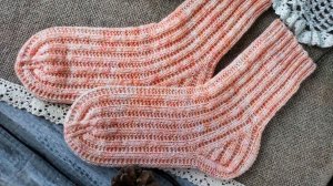 Носочки с пяткой стронг - бабушкина, подробный мк.