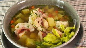 РЫБНЫЙ СУП ИЗ МОРСКОГО ОКУНЯ