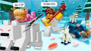 Роблокс 99 НОЧЕЙ в лесу ВЫЖИВАНИЕ ЗИМОЙ смешные моменты мультики приколы по игре