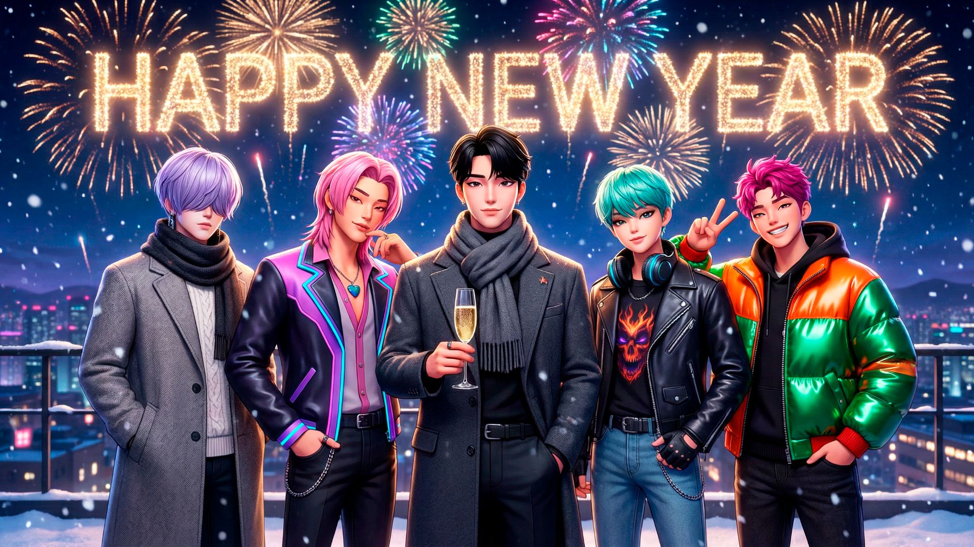 К-Поп Охотницы на Демонов: Saja Boys – HAPPY NEW YEAR 🎄🩸 С НОВЫМ ГОДОМ! смотреть онлайн