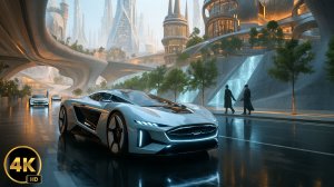 Golden Spires & Crystal Skies | Lounge Jazz Sci-Fi City (4K) ‼️