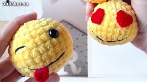 Амигуруми: схема Смайлики | Игрушки вязаные крючком