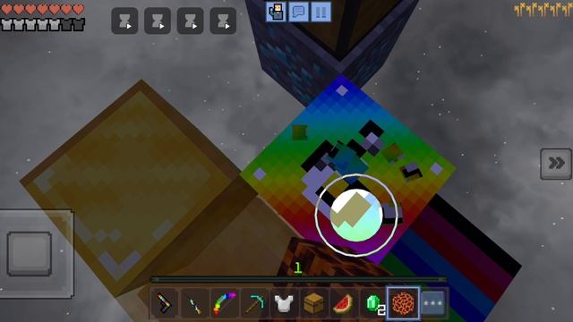 один радужный блок в Майнкрафт