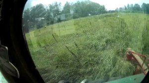 Дорожно-полевой сенокос. Запрессовал сено по дождю.