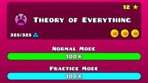Theory of Everything с тремя монетами в геометрия даш