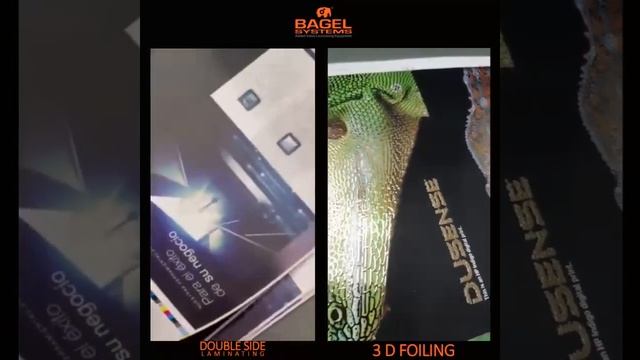 Двусторонняя ламинация с фольгированием по уф-лаку на ламинаторе iLamPro3DF (Bagel Systems)