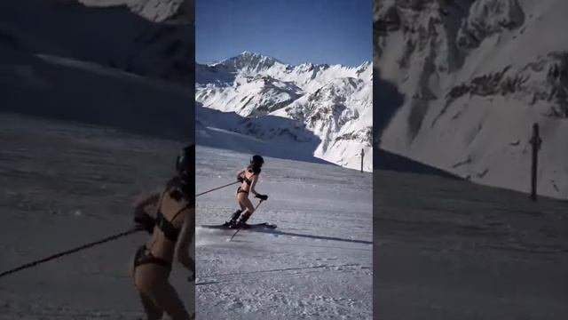 Мини бикини на лыжах смотреть онлайн