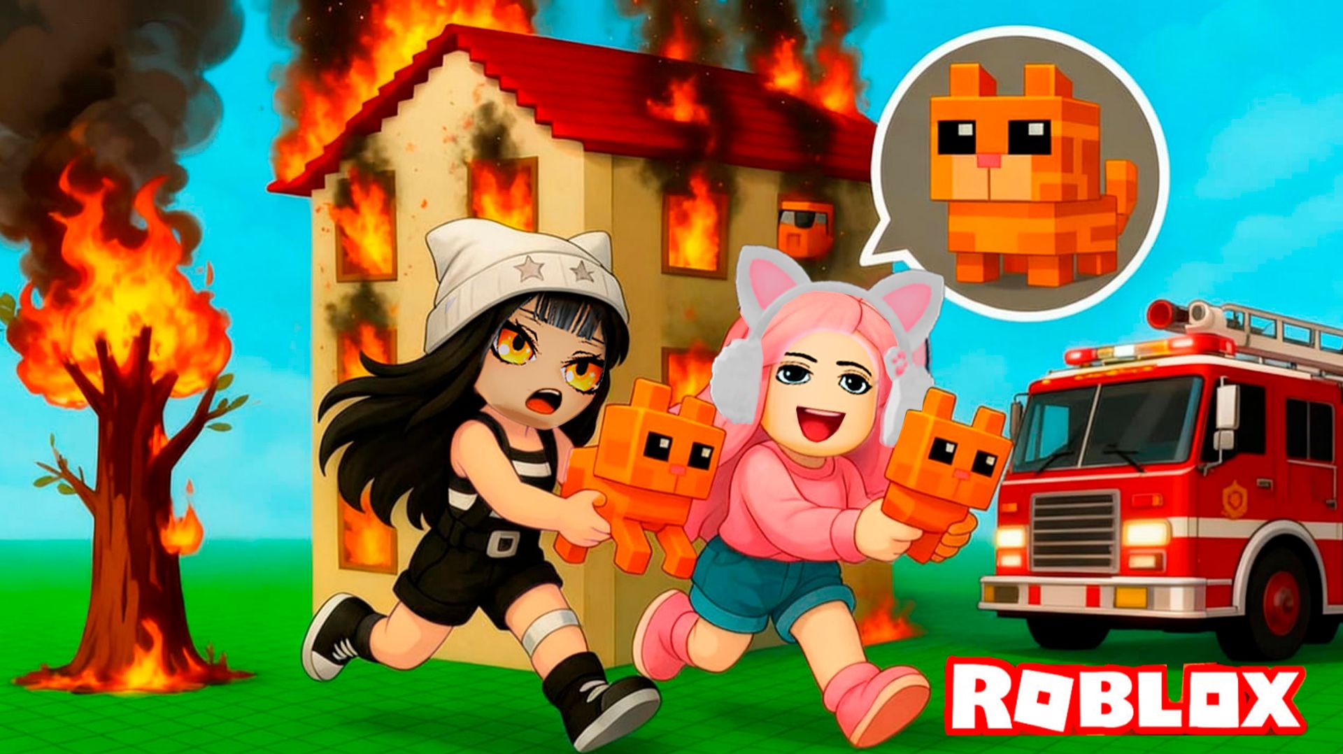 Спасаем питомцев с башни с Пушистым Геймером в Роблокс. Roblox