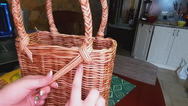 МК. Красивые ручки для сумочки. Плетение из бумажной лозы. смотреть онлайн