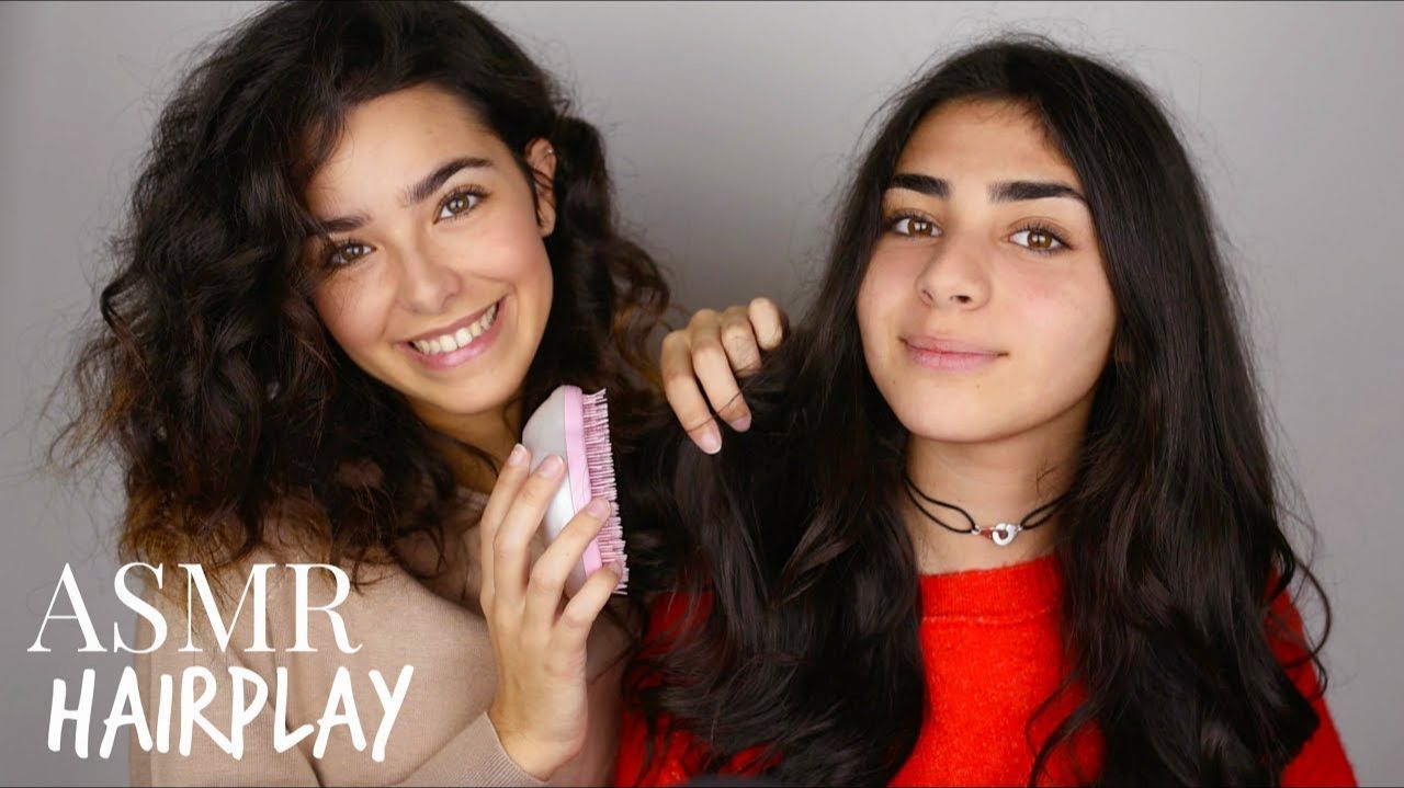 ASMR Relaxing Hair Play | With my Little Cousin!! смотреть онлайн
