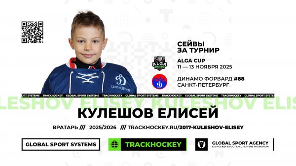 Кулешов Елисей • Лучшие сейвы за турнир Alga Cup 2017 • 11 — 13 ноября 2025