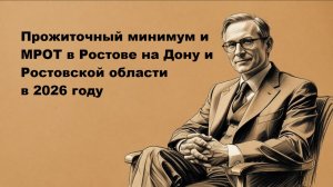 Прожиточный минимум и МРОТ в Ростове на Дону и Ростовской области в 2026 году