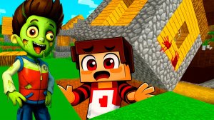 ЗЕРО СПРЯТАЛСЯ под ДОМОМ ОТ РАЙДЕРА ЗОМБИ В МАЙНКРАФТЕ