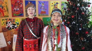Участники открытого городского конкурса «Новогодний этно-стиль»: Вера Тюмерова  и Федорова Юлия