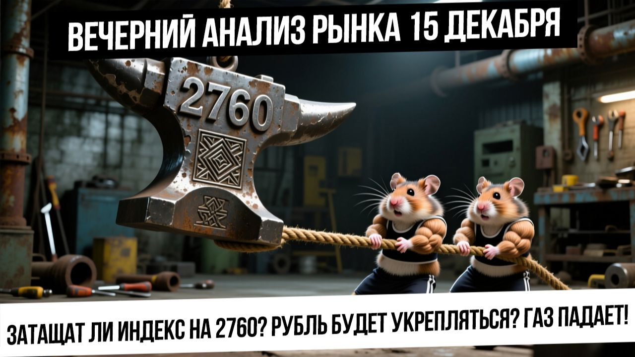 Вечерний анализ рынка 15 декабря. Рост индекса - дотащим ли до 2760?! Газ продолжает падение! смотреть онлайн