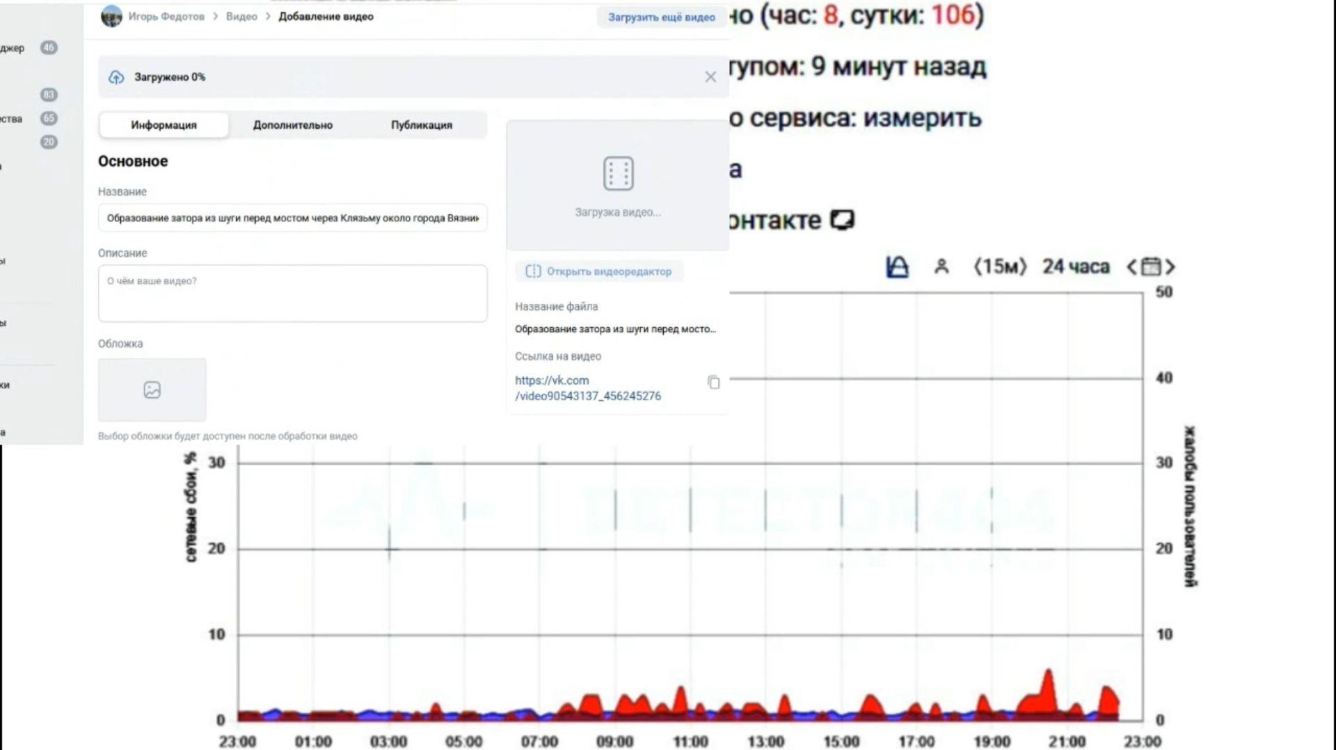 14.12.2025 Сбой в работе ВКОНТАКТЕ - невозможно загрузить видео смотреть онлайн