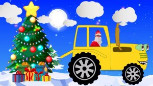 Синий трактор и дед мороз едут наряжать ёлку 🎄🎁