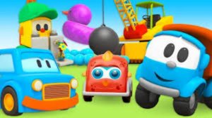 Мультик про машинки и вездеходы - Собираем пазл с техникой  Развивающий мультфильм для детей