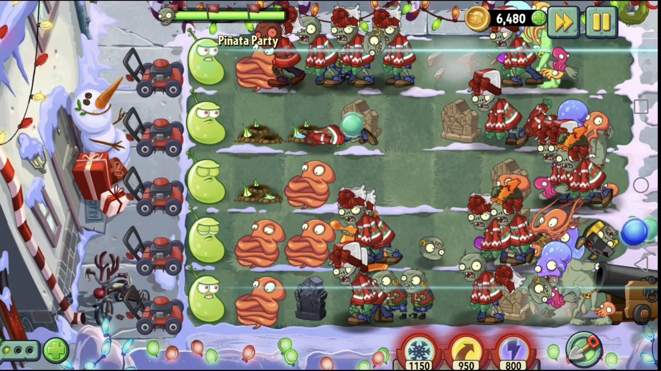 Зомби против растений. Зима, бонусный уровень смотреть онлайн