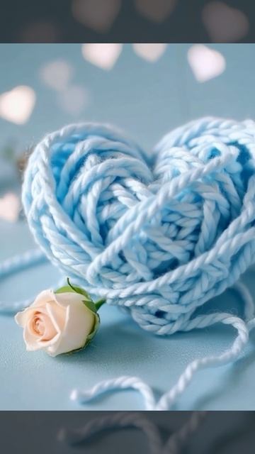 Футаж. Сердце вязаное. Роза. смотреть онлайн