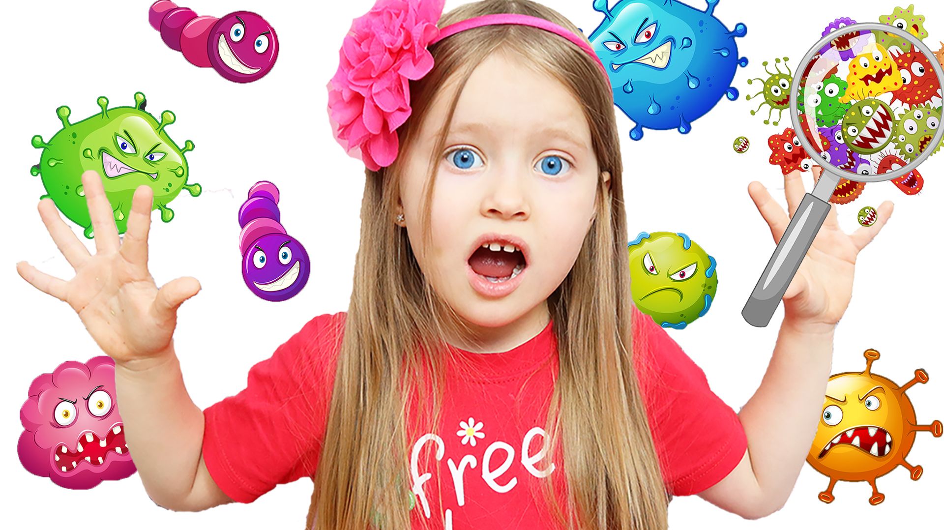 Милана с папой против вирусов и бактерий 🦠😃