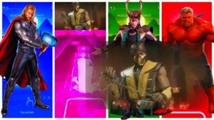 Тор 🆚 Призрачный гонщик 🆚 Локи 🆚 Красный Халк