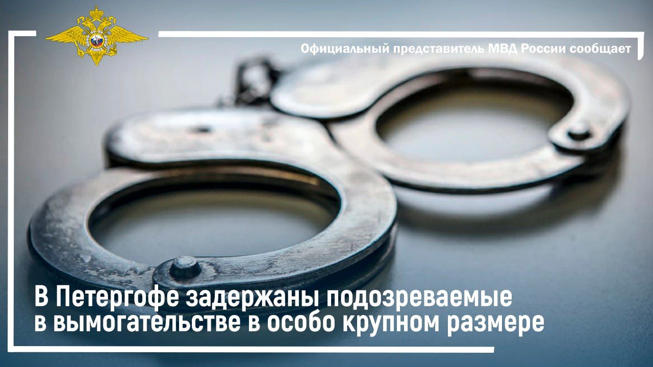 В Петергофе задержаны подозреваемые в вымогательстве в особо крупном размере смотреть онлайн