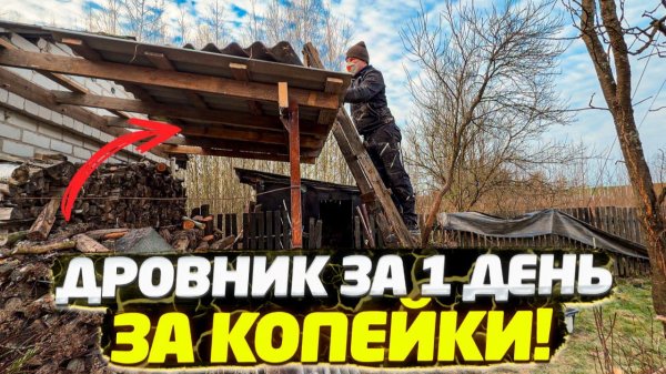 ✅ ДАЧНЫЙ ДРОВНИК СВОИМИ РУКАМИ | ТЕПЕРЬ ВСЕ СОСЕДИ ПРОСЯТ ТАКОЙ ЖЕ!