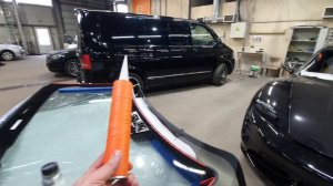 Этапы замены вклееного ветрового стекла