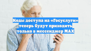 Коды доступа на «Госуслуги» теперь будут приходить только в мессенджер MAX