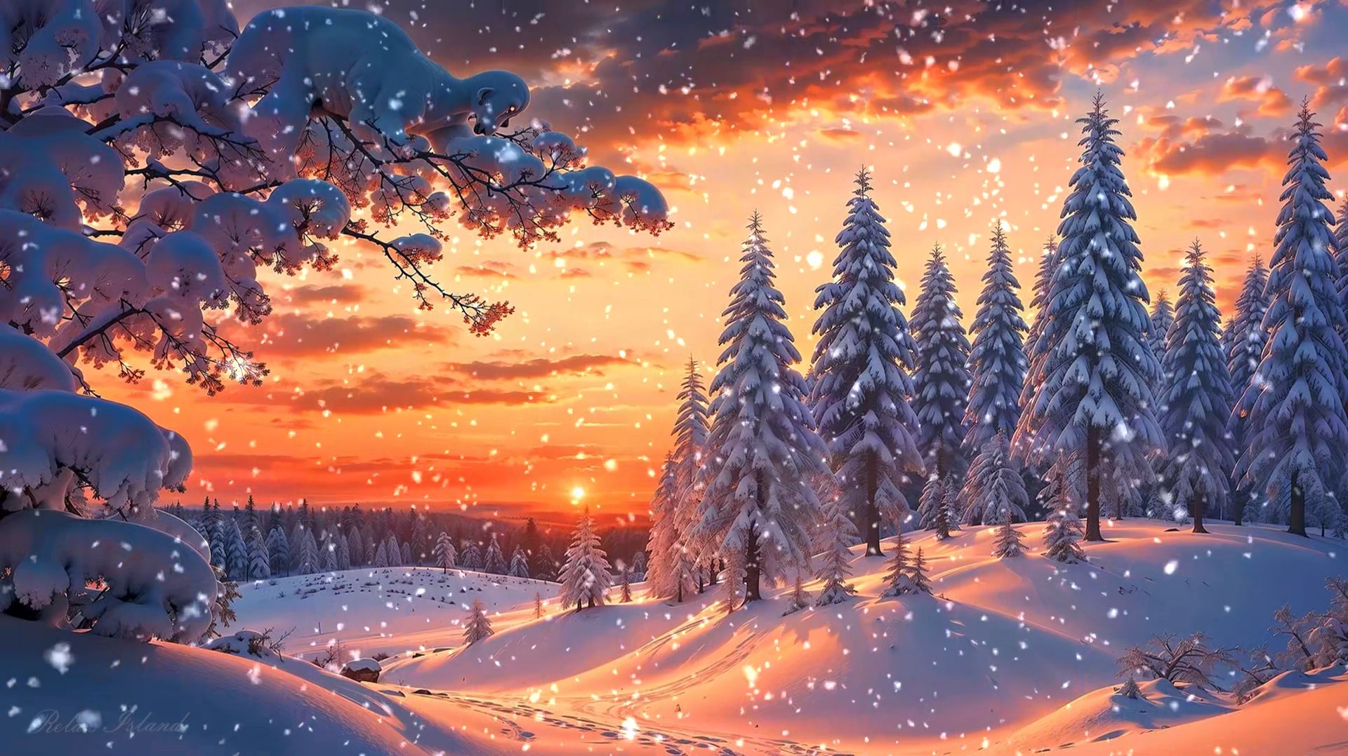 ❄️ ЗИМНЯЯ УСПОКАИВАЮЩАЯ МУЗЫКА ДЛЯ СНА 🎵 РАССЛАБЛЯЮЩАЯ МУЗЫКА ДЛЯ ДУШИ В ЛЕСУ НА ЗАКАТЕ ДНЯ смотреть онлайн