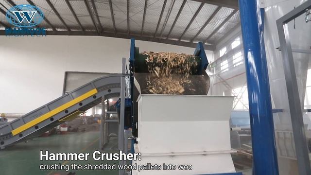 Одновальный шредер с толкающим плунжером и молотковая дробилка для измельчения древесины смотреть онлайн