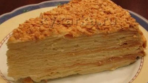 Торт «Наполеон» с пломбиром