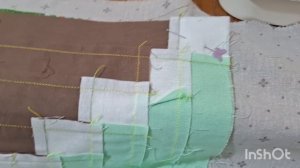 Начала сбор покрывала. Работа продолжается по пошиву покрывала-пэчворк.